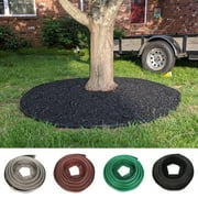 Anvazise 1 Set Lawn Fence No Dig Weather Resistant Garden Decoration L-shaped Grass Stone Barrier Landscape Edging Lawn Border Courtyard Supply Green One Size